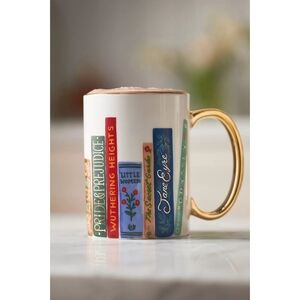 Rifle Paper Co. Literary Mug with Gold Handle